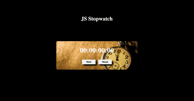 Javascript Stopwatch